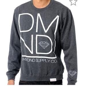 Diamond Supply Co Gray Sweatshirt Sz L Warm Pullover Gorpcore Cabincore Cozycore